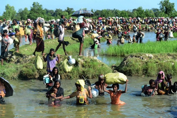 Mass Displacement of Rohingya Due to AA Narco-Army Attack in Rakhine State